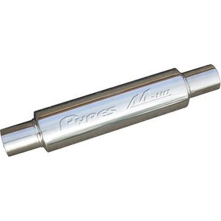 PYPES PERFORMANCE EXHAUST M-80 Series 2.5 in. Round Stainless Steel Case Muffler PY375911